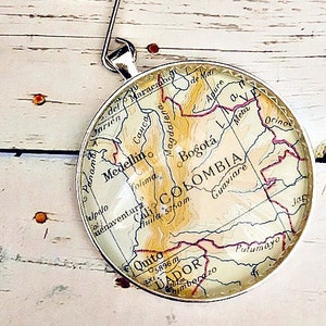 Colombia Ornament, Bogota, Medellin, Cali, South America, Travel Tree Ornament, Map Ornament, Ornaments, Personalized, Free Shipping
