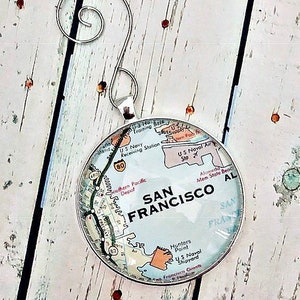 San Francisco Map Ornament for your Christmas Travel Tree