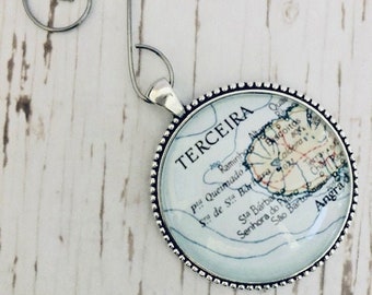 Terceira Map Christmas Ornament Engagement Gift Ancestry Keepsake Gift Hostess Holiday Gift