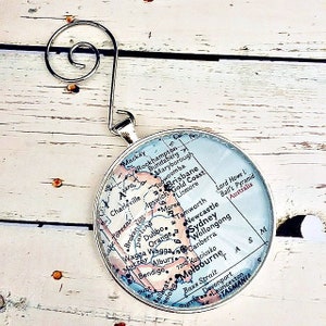 Sydney Ornament, Australia Map Ornaments, Brisbane, Melbourne, Gold Coast, Wollongong, Wagga Wagga, Canberra, Travel Tree, Newlywed Gift