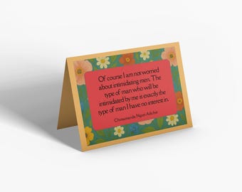 Chimamanda Ngozi Adichie Note Card, Chimamanda Ngozi Adichie Blank Card, Chimamanda Ngozi Adichie, Cards Of The Resistance Collection