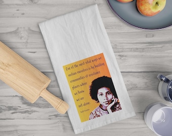 bell hooks Tea Towel, bell hooks Kitchen Towel, Radical Kitchen Towel, Change, Feminist Tea Towel, 100 Percent Cotton Flour Sack Towel