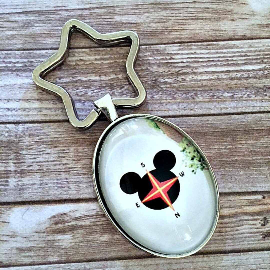 Monogram Disney Key Rings Disneyland Key Chain, Mickey Mouse, Compass Rose, Disneyland Map ...