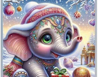 three holiday mini baby elephant savings challenges; Christmas, New Years, and Valentines Day.