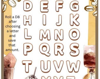 Alphabet savings challenges A5