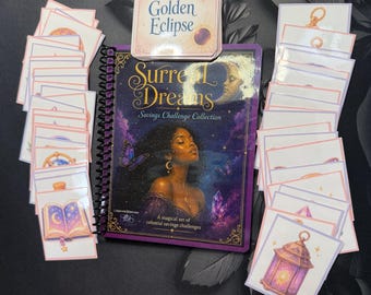 Surreal Dreams savings book with cards