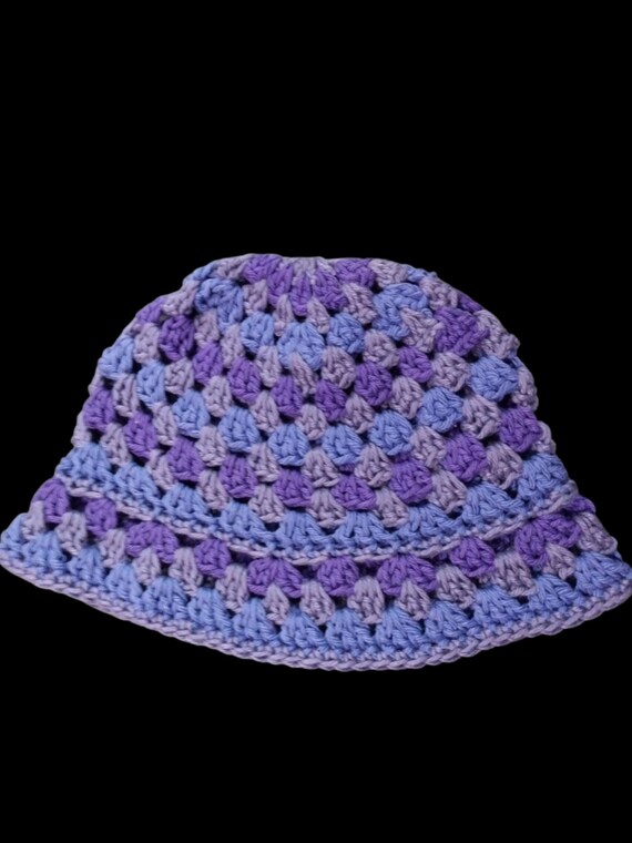 Granny Stitch Bucket Hat - Purple - Etsy display picture 1