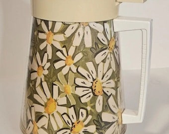 Vintage Pitcher West Bend Thermo Serv Floral Patterh MCM