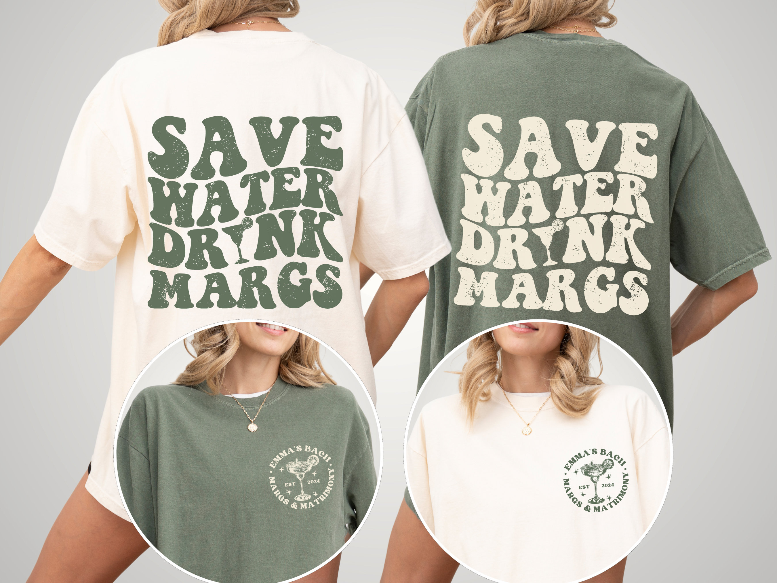 Margs and Matrimony Bachelorette Party Shirt Save Water Drink Margs Final Fiesta Custom Mexico Bachelorette Party Shirt Custom Location Bach