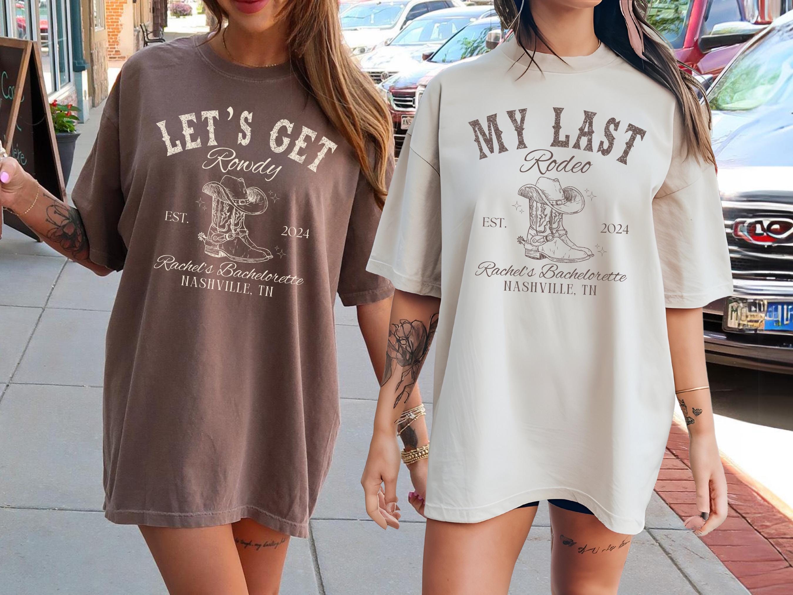 Custom Last Rodeo Bachelorette Shirts Western Bachelorette Party Nashville Bachelorette Cowgirl Bach Party Rodeo Bachelorette Party Shirts