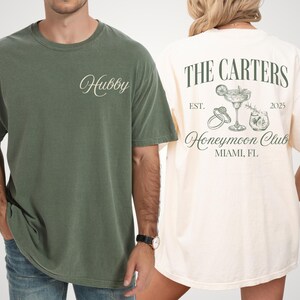 Newlyweds Shirts Mr and Mrs Tees Honeymoon Club Shirts Just Married Shirts Custom Name Honeymoon Tshirt Hubby and Wifey Shirt Couple Tee