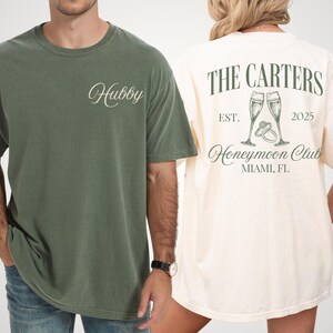 Newlyweds Shirts Mr and Mrs Tees Honeymoon Club Shirts Just Married Shirts Custom Name Honeymoon Tshirt Hubby and Wifey Shirt Couple Tee