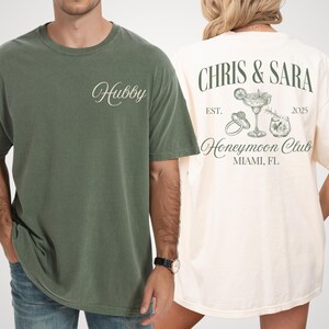 Newlyweds Shirts Mr and Mrs Tees Honeymoon Club Shirts Just Married Shirts Custom Name Honeymoon Tshirt Hubby and Wifey Shirt Couple Tee
