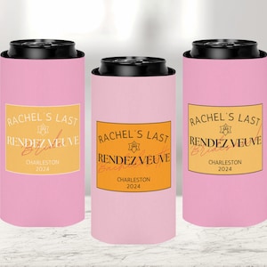 Ultimo Rendez Veuve Can Cooler Personalizzato Addio al nubilato Can Cooler Personalizzato Coozie Cozie Regali per feste nuziali Bomboniere per addio al nubilato