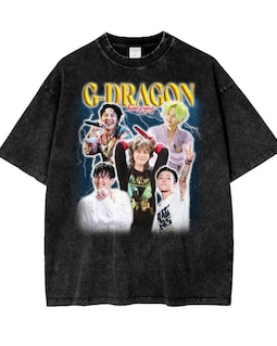 G-dragon Graphic T-shirt: Limited Edition Acid Wash, Oversized Fit