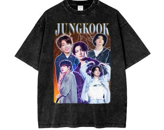 BTS V - KIM Taehyung Acid Wash Oversize T-shirt - 250 GSM - Etsy