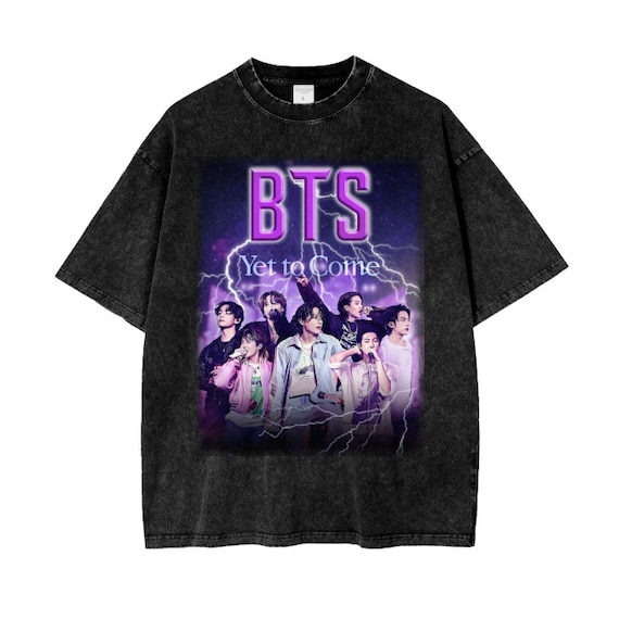 BTS yet to Come Inspired Acid Wash Oversize T-shirt - 250 GSM - Etsy