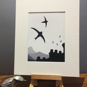 Common Swift Fine Art Print Limited Edition Mounted Artwork Giclee Bird Art Wall Art image 2