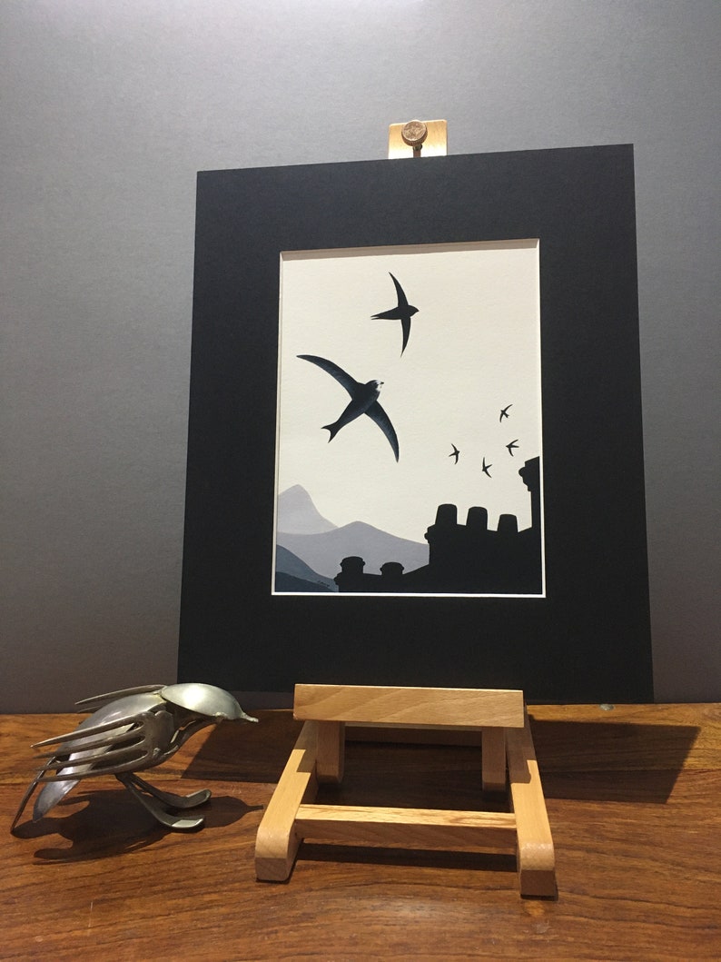 Common Swift Fine Art Print Limited Edition Mounted Artwork Giclee Bird Art Wall Art image 4