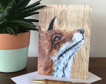 Fox Greetings Card | Blank Card | Mr Jinx | Red Fox artwork