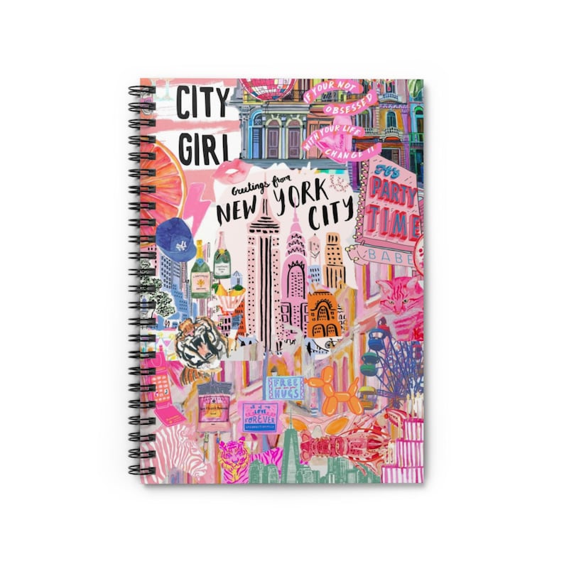 Personalized NYC Travel Journal: Pink New York City Diary, Spiral ...