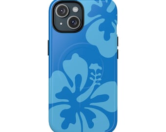 Blauw MagSafe-telefoonhoesje Hibiscus: iPhone-hoesje Coastal Cowgirl