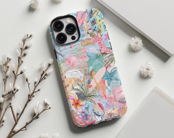 Etui na iPhone'a z kolażem „Coastal Cowgirl”: Letnia plaża