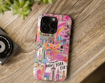 Custom NYC Collage Phone Case, Personalized New York City Landmarks - Etsy