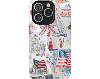 American Flag MagSafe Phone Case: Patriotic USA Collage