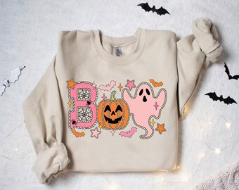 Halloween Ghost Sweatshirt, Boo Jee Shirt, Boo Shirt, Spooky Ghost Hoodie, Spooky Season Ghost Sweater, Spooky Vibes Shirt, Halloween Gifts