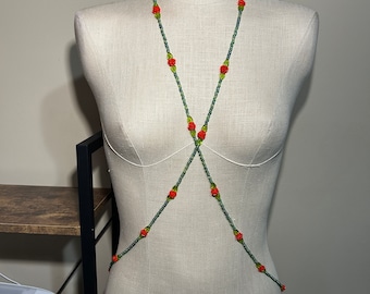 FOB Inspired Beaded Rose Body Chain