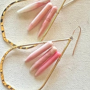 Brincos Coral Natural Rosa