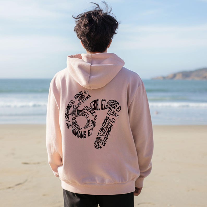 Bible Verse 67 Hoodie – Christian Faith Sweatshirt with Scripture Design, Religious Apparel for Men & Women image 2
