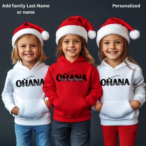 Ohana Family Personalized Hoodie. Matching Hoodie. Hoodies for Groups. Hoodie for families. Custom Hoodies. Kids hoodies. Christmas Hoodies.