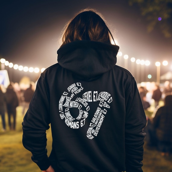 Bible Verse 67 Hoodie – Christian Faith Sweatshirt with Scripture Design, Religious Apparel for Men & Women