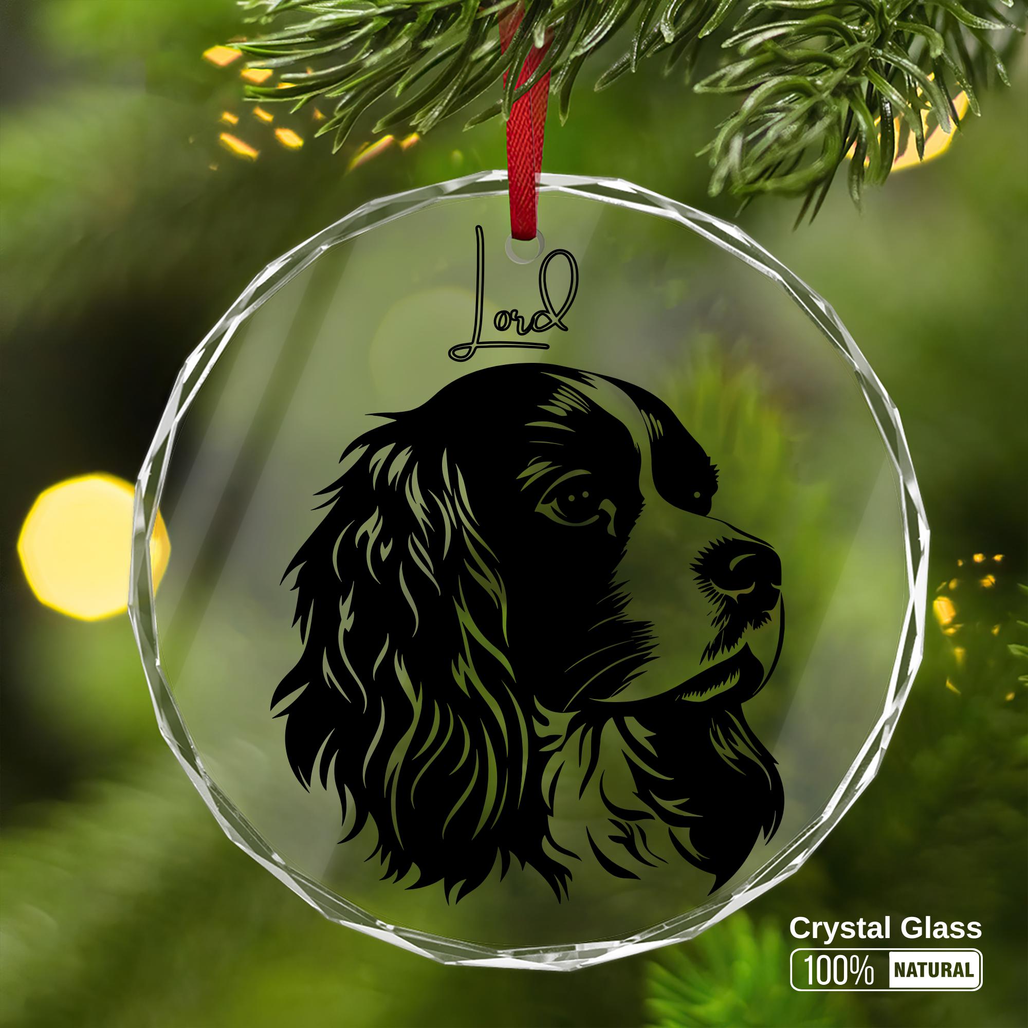Personalized Heart-Shaped Dog Ornament - Custom Pet Glass Ornament - Unique Holiday Gift for Dog Lovers Pet Holiday Gif Dog Keepsake Gift