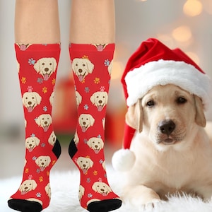 Personalized Dog Face Socks Custom Photo Socks with Cute Funny Designs Unique  Perfect Christmas Gift Pet Face for MomDad or Any Pet Lovers