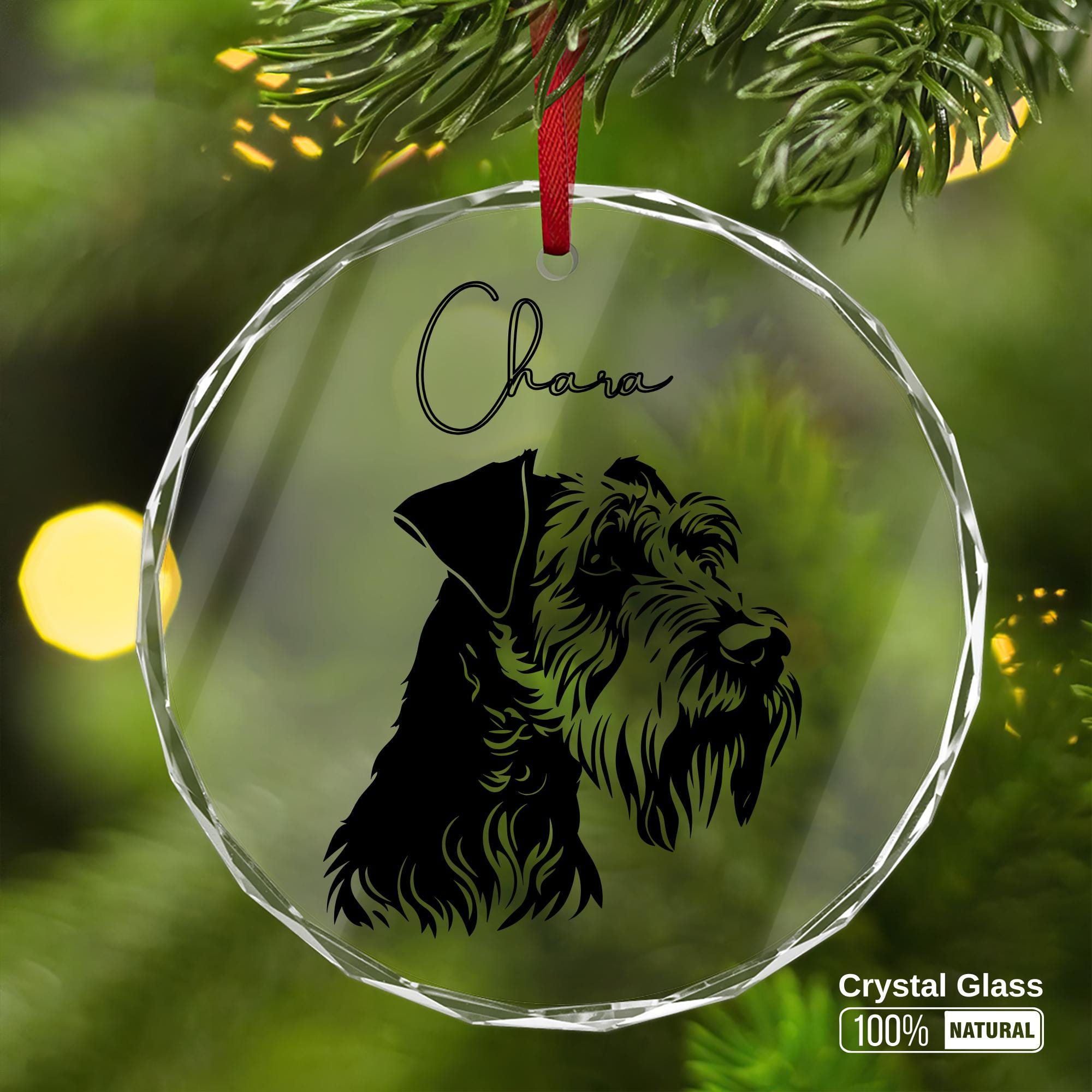 Personalized Heart-Shaped Dog Ornament - Custom Pet Glass Ornament - Unique Holiday Gift for Dog Lovers Pet Holiday Gif Dog Keepsake Gift
