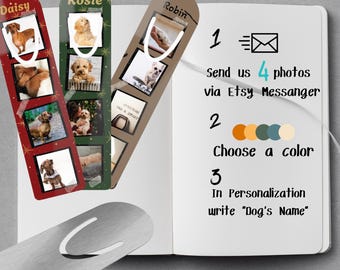 Personalized Dog Photo Bookmark Custom Pet Lover Gift Unique Keepsake for Bookworms Dog Mom Accessories Perfect for Readers  Animal Lovers