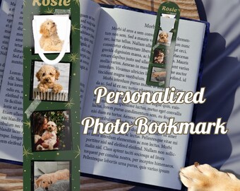 Personalized Dog Photo Bookmark – Custom Pet Lover Gift for Dog Moms, Unique Keepsake for Bookworms, Animal Lovers Unique Book Lover Gifts!