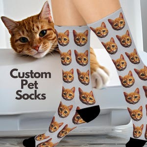 Custom Dog Face Socks Personalized Socks with Photo Custom Colored Oil Panting Photo Socks Cute Dog Photo Socks, Funny Socks for Mom Dad