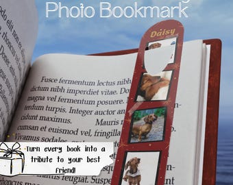 Custom Dog Photo Bookmark – A Unique Gift for Dog Moms and Book Lovers, A Cherished Keepsake for Animal Lovers Handmade Dog Gift