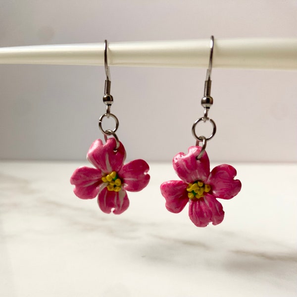 Pink Dogwood Earrings