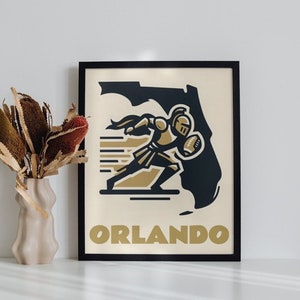 Central Florida Football Poster - Digitaler Download druckbares Poster - Haus, Büro, Schlafzimmer & Uni Wohnheim Dekor - INOFFIZIELLES DESIGN
