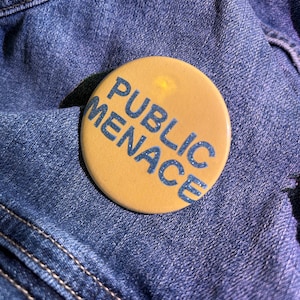 Public Menace glitter - 2.5&quot; Button Badge