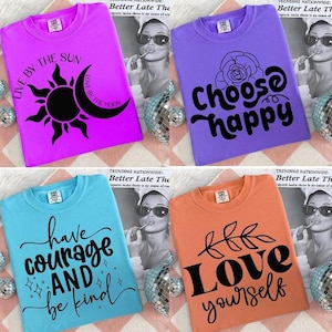 Boho Inspirational Quotes SVG Bundle: Floral Affirmations (Digital Download