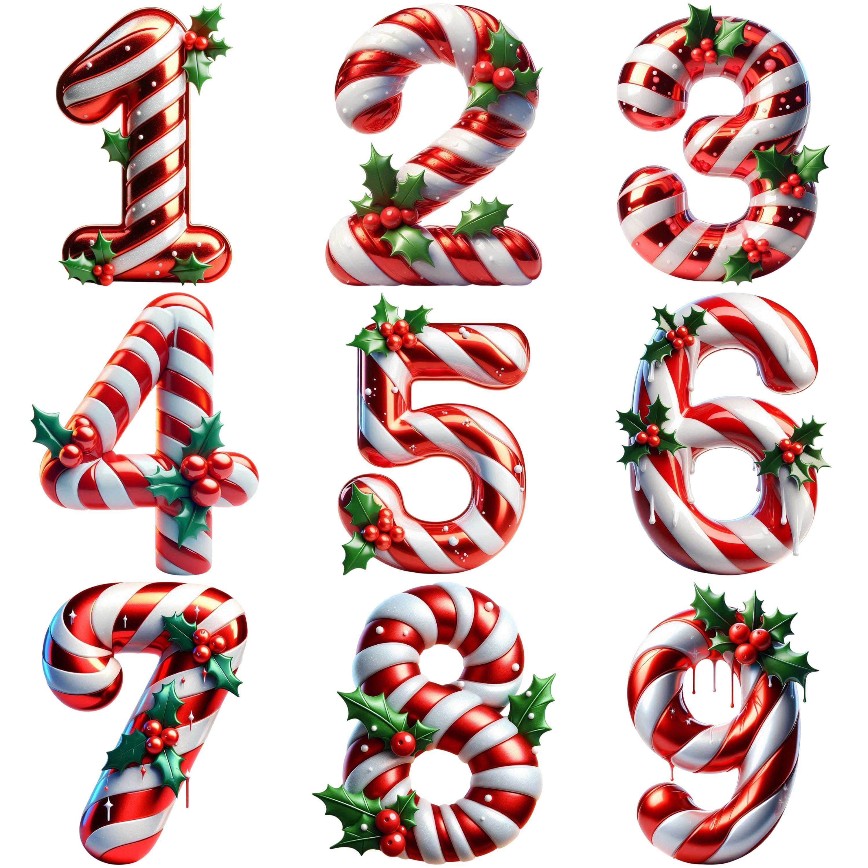 Christmas Alphabet PNG | Candy Cane Holiday Letters Clipart | Festive ...