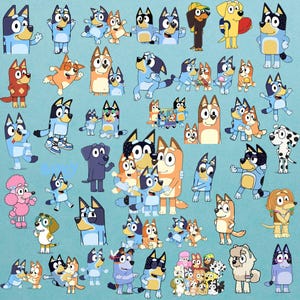 Blue Dog Svg Bundle, Svg Png, Blue Dog Family, Blue Dog Birthday Png, Blue Dog Friends Bundle Png, Blue Dog Print Digital Download, Clipart