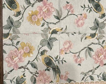 Servilleta dorada con diseño floral y de pájaros estilo chinoiserie, 3 capas, 10x10 - 4 servilletas de almuerzo