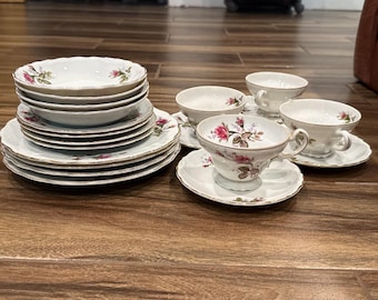 Vintage Moss Rose Porcelain Tea Set - Made in Japan - 17 Pieces - Etsy Vintage Moss Rose Porcelain Tea Set - Made in Japan - 17 Pieces - Etsy